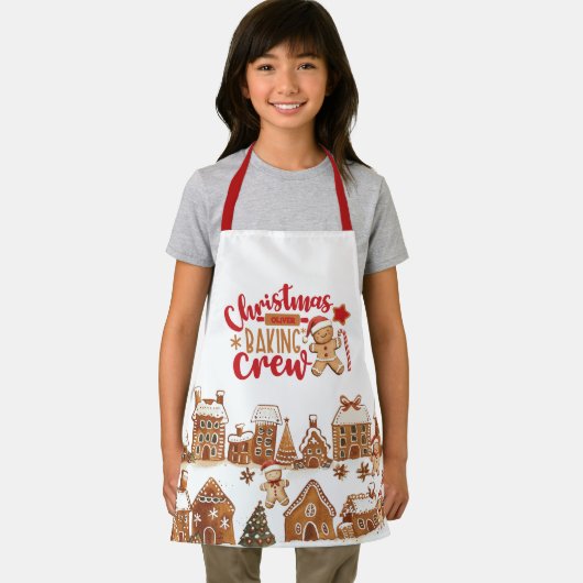 Schattigee Kerst Bakken Crew Gingerbread Man Huize Schort (Insitu)