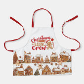 Schattigee Kerst Bakken Crew Gingerbread Man Huize Schort (Voorkant)