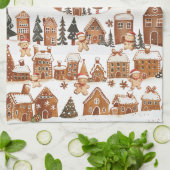 Schattigee Kerst Bakken Crew Gingerbread Man Huize Theedoek (Gevouwen)