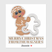 Schattigee kerst bakken koekje tin sticker (Vel)