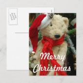Schattigee Kerst Beer Foto Briefkaart (Voorkant / Achterkant)