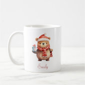 Schattigee Kerst Beer Gepersonaliseerd Kind Koffiemok (Links)