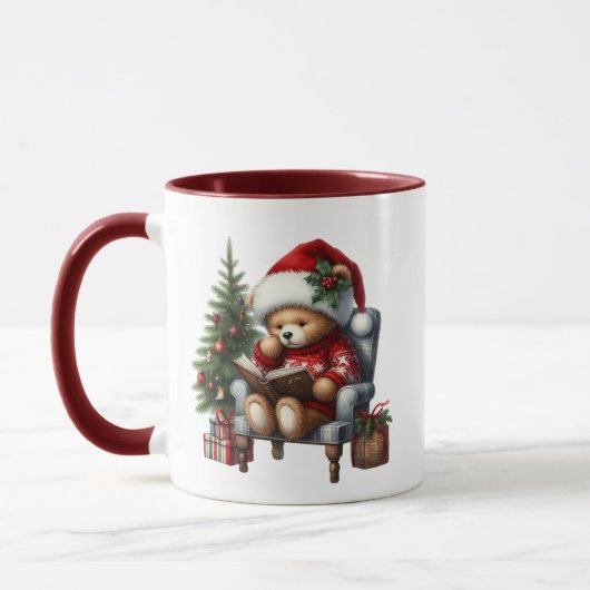 Schattigee kerst beer toevoegen monogram mok (Links)