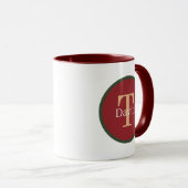 Schattigee kerst beer toevoegen monogram mok (Voorkant rechts)