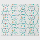 Schattigee kerst Beer vakantie inpakken feestelijk Cadeaupapier (Vlak)