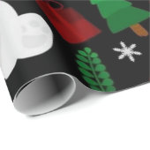 Schattigee Kerst Beer & Vakantiebomen Cadeaupapier (Rol Hoek)