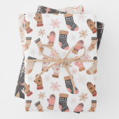 Schattigee kerst Boho Inpakpapier Vel (In situ)