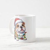 Schattigee kerst Bulldog Mok (Voorkant links)