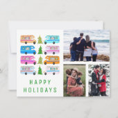 Schattigee Kerst Camper RV CUSTOM 3 FOTO Vakantie Kaart (Voorkant)