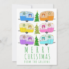 Schattigee Kerst Camper Trailer RV Digitaal Feestdagenkaart