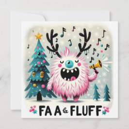 Schattigee kerst Caroler "fa la fluff" Feestdagenkaart