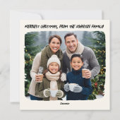 Schattigee kerst Caroler "fa la fluff" Feestdagenkaart (Achterkant)