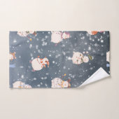 Schattigee Kerst Cartoon Sneeuwman Bad Handdoek (Handdoek)