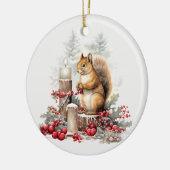Schattigee kerst chipmunk bos bosdier keramisch ornament (Links)