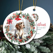 Schattigee kerst Cocker spaniel hond puppy Santa h Keramisch Ornament