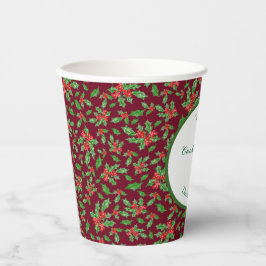 Schattigee Kerst Cookie Exchange Party Aangepaste Papieren Bekers