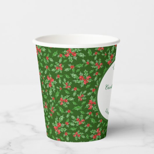 Schattigee Kerst Cookie Exchange Party Aangepaste  Papieren Bekers (Voorkant)