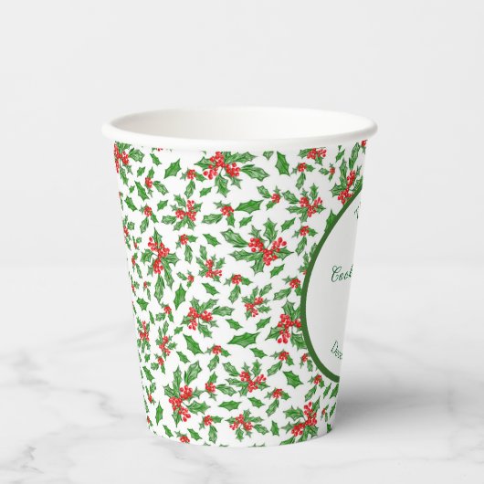 Schattigee Kerst Cookie Exchange Party Aangepaste  Papieren Bekers (Voorkant)