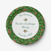 Schattigee Kerst Cookie Exchange Party Aangepaste Papieren Bordje (Voorkant)