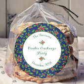 Schattigee Kerst Cookie Exchange Party Aangepaste  Ronde Sticker