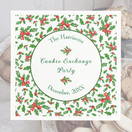 Schattigee Kerst Cookie Exchange Party Aangepaste Servet