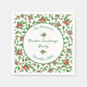 Schattigee Kerst Cookie Exchange Party Aangepaste  Servet (Voorkant)