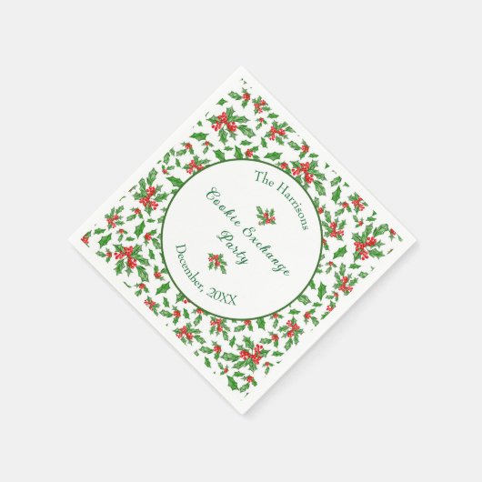 Schattigee Kerst Cookie Exchange Party Aangepaste  Servet (Hoek)