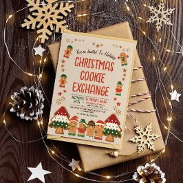 Schattigee Kerst Cookie Exchange Uitnodiging