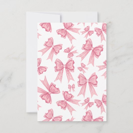 Schattigee Kerst Coquette Roze Bow Vrijgezellenfee Bedankkaart (Achterkant)