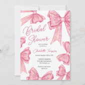 Schattigee Kerst Coquette Roze Bow Vrijgezellenfee Kaart (Voorkant)