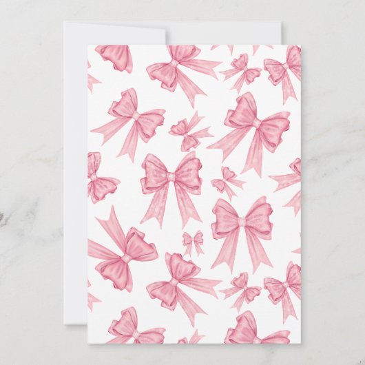 Schattigee Kerst Coquette Roze Bow Vrijgezellenfee Kaart (Achterkant)