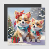 Schattigee kerst Corgis Holiday Delight (Voorkant / Achterkant)