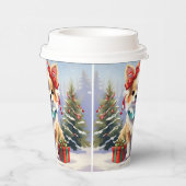 Schattigee kerst Corgis Holiday Delight Papieren Bekers (Rechts)