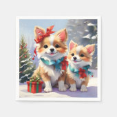 Schattigee kerst Corgis Holiday Delight Servet (Voorkant)
