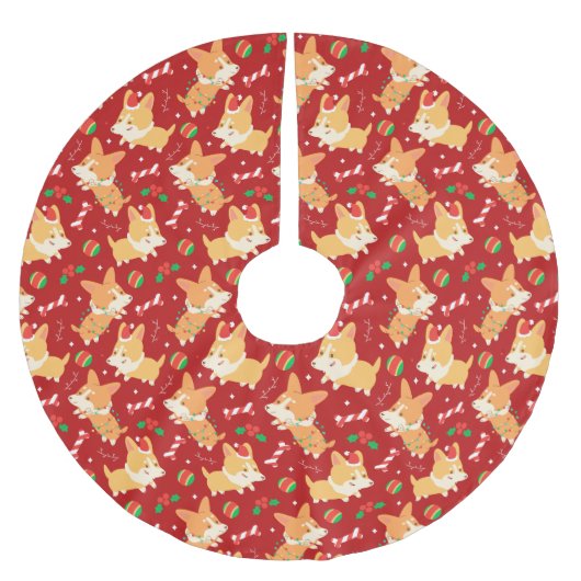 Schattigee kerst Corgis Kerstboom Rok (Voorkant)