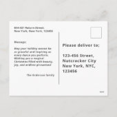 Schattigee kerst design met één foto. feestdagenkaart (Achterkant)