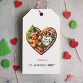 Schattigee Kerst Donut Hart Cadeaulabel