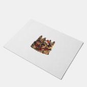 Schattigee kerst Duitse herdershonden Santa Hat Ho Deurmat (Schuin)
