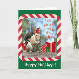 Schattigee kerst eekhoorn, heb een nootachtige ker feestdagen kaart