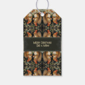 Schattigee Kerst Eekhoorns Holly Berries Gift Labe Cadeaulabel (Achterkant)