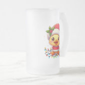 Schattigee Kerst Eend Cartoon Santa-68362 Matglas Bierpul (Voorkant rechts)