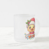 Schattigee Kerst Eend Cartoon Santa-68362 Matglas Koffiemok (Voorkant rechts)