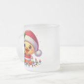 Schattigee Kerst Eend Cartoon Santa-68362 Matglas Koffiemok (Voorkant links)