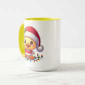 Schattigee Kerst Eend Cartoon Santa-68362 Mok (Voorkant links)