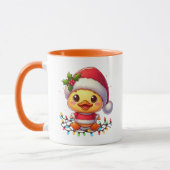 Schattigee Kerst Eend Cartoon Santa-68362 Mok (Links)