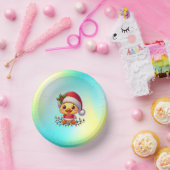 Schattigee Kerst Eend Cartoon Santa-68362 Papieren Kommen (Feest)