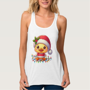 Schattigee Kerst Eend Cartoon Santa-68362 Tanktop