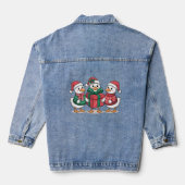 Schattigee Kerst Eenden Cartoon Art-68105 Denim Jacket (Achterkant)