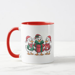 Schattigee Kerst Eenden Cartoon Art-68105 Mok