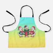 Schattigee Kerst Eenden Cartoon Art-68105 Schort (Voorkant)